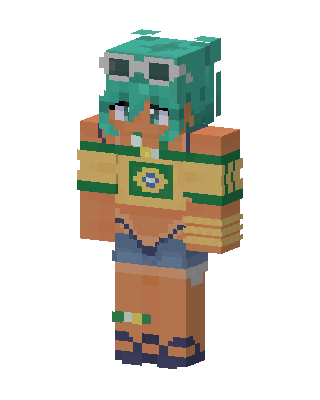 Brazil Fan Girl skin, 3D preview