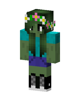 Flower Crown Zombie Minecraft skin