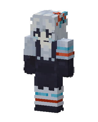 Frost Hoodie Girl skin, 3D preview