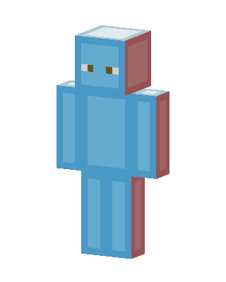 Blue Robot Minecraft blue skin