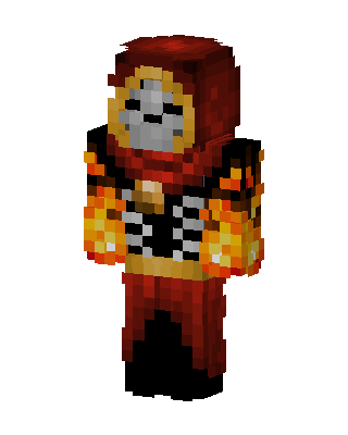 Red Masked Hero Boy skin, 3D preview