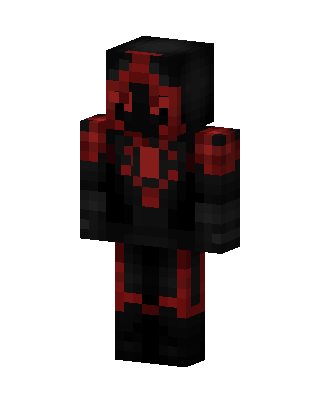 Dark Red Accent Masked skin, 3D preview