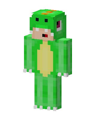 Dino Onesie skin, 3D preview