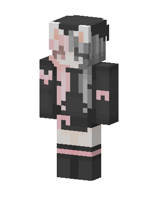 Pink Cat Girl skin, 3D preview