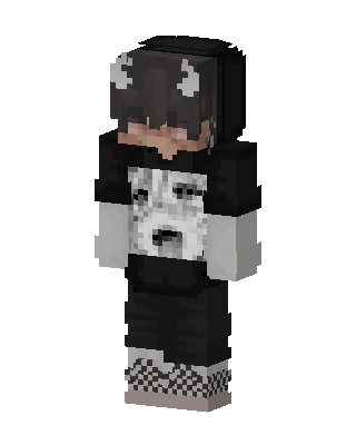 Black Masked Emo Boy Minecraft goth skin