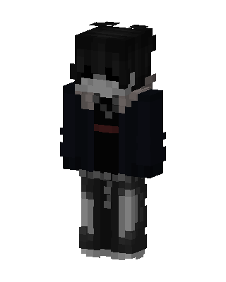 Gothic Hoodie Boy skin, 3D preview