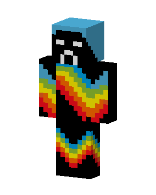 Rainbow Poncho skin, 3D preview
