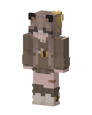 Brown Animal Girl skin, 3D preview