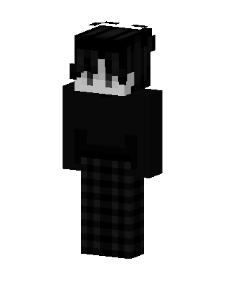 Goth Emo Boy skin, 3D preview
