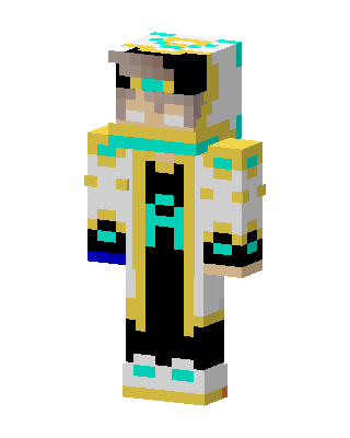 Aqua Gold Mage Minecraft skin