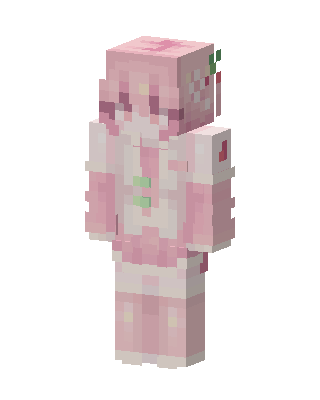 Sakura Miku skin, 3D preview