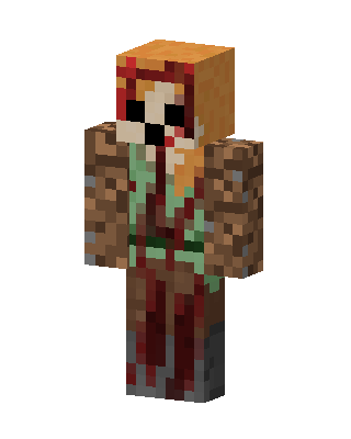 Brown Hero Girl skin, 3D preview