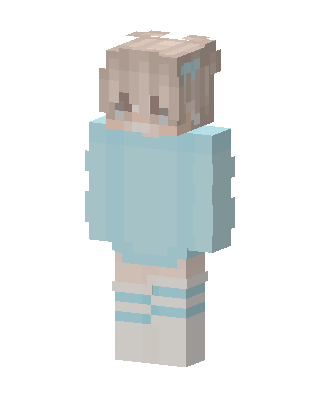 Baby Blue Hoodie skin, 3D preview