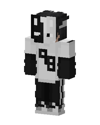 Panda Hoodie Boy skin, 3D preview