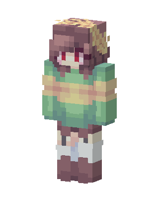 Green Cutie Girl skin, 3D preview