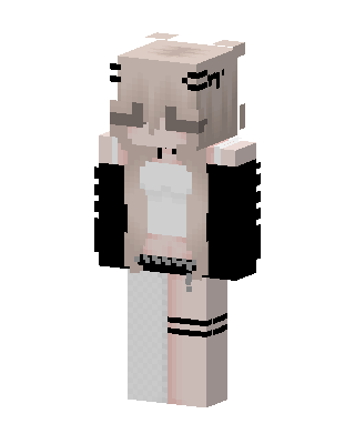 Cream Kitty Girl skin, 3D preview