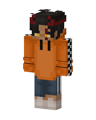 Orange Gamer Boy skin, 3D preview