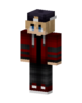 Red Hoodie Boy Minecraft skin