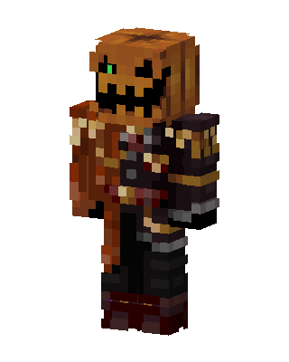 Pumpkin Scarecrow skin, 3D preview
