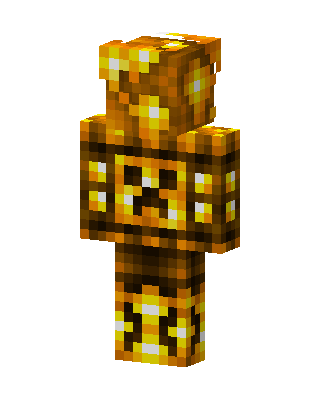 Glowstone Golem skin, 3D preview
