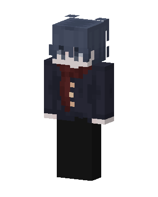 Gray Student Boy skin, 3D preview