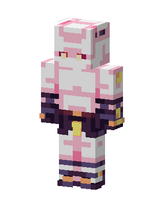 White Anime Girl skin, 3D preview