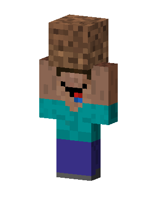 Dirt Block Steve Minecraft skin