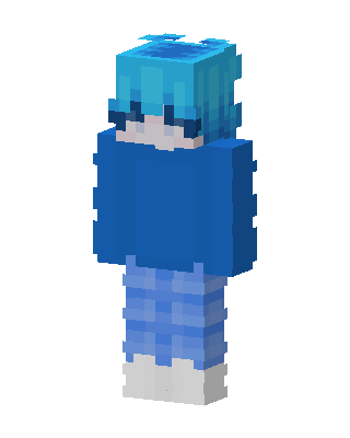 Blue Player Minecraft Christmas skin