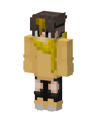 Golden Scarf skin, 3D preview