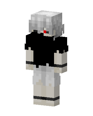 White Anime Girl skin, 3D preview
