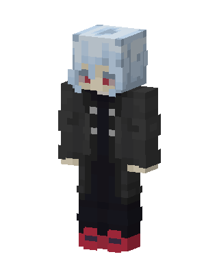 Black Anime Boy skin, 3D preview
