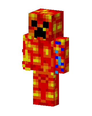 Lava Creeper skin, 3D preview