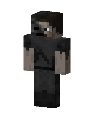 Black Ninja Boy skin, 3D preview