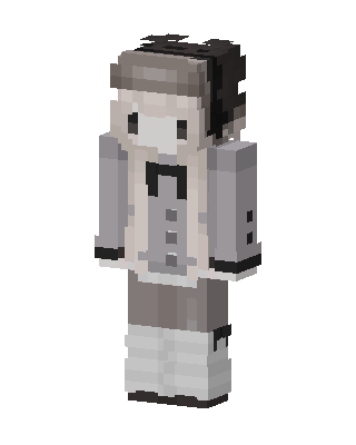 Gray Earmuff Girl skin, 3D preview