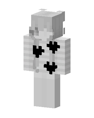 Monochrome Hearts Minecraft skin
