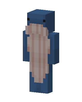 Shark Onesie skin, 3D preview