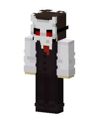 White Villain Boy skin, 3D preview
