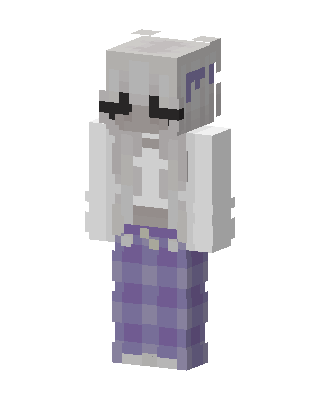 Plaid Pajama Girl skin, 3D preview
