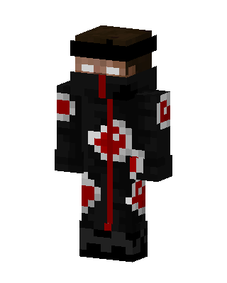Akatsuki Herobrine skin, 3D preview