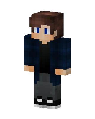 Plaid Jacket Boy skin, 3D preview
