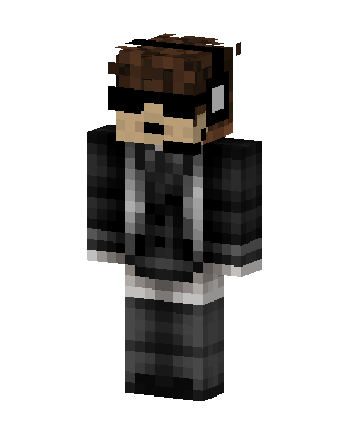Black Masked Player Boy skin, 3D preview