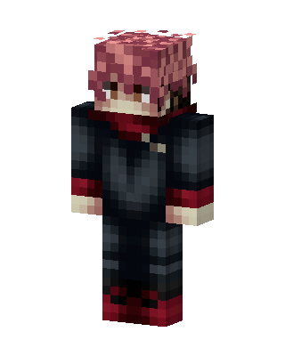 Crimson Scarf Boy skin, 3D preview