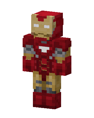 Red Masked Hero Boy skin, 3D preview