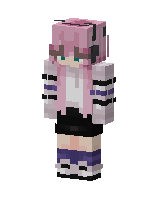 Pink Headset Gamer Minecraft pink skin