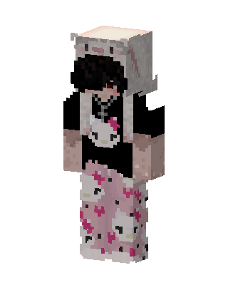 White Animal Girl Minecraft cat girl skin