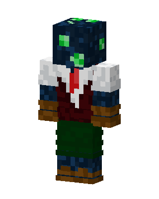 Blue Mob Boy skin, 3D preview