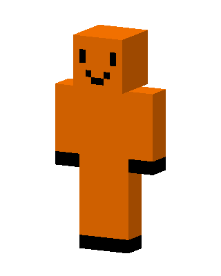 Orange Smiley skin, 3D preview