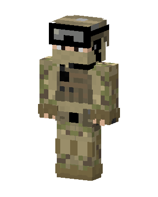 Camo Soldier skin, 3D preview