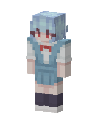 Blue Anime Girl Minecraft skin