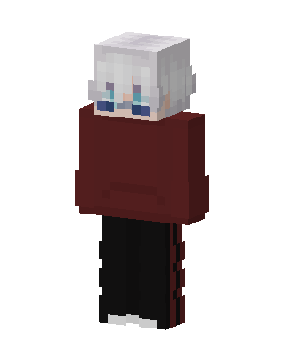 Silver Hoodie Boy skin, 3D preview